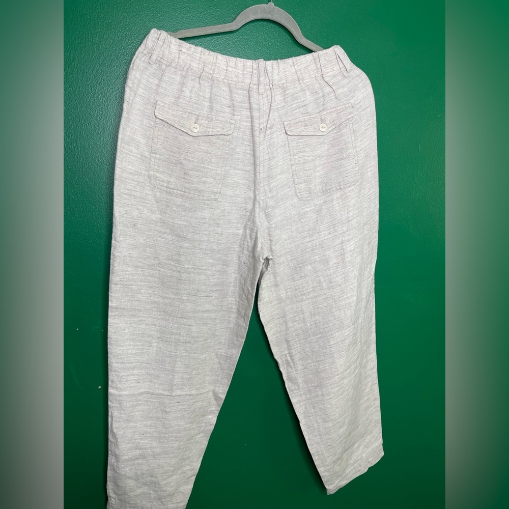 Poetry NWT Barrel Balloon Trousers Linen & Summer Wool  Sz 10 Ecru Gray - Picture 5 of 10
